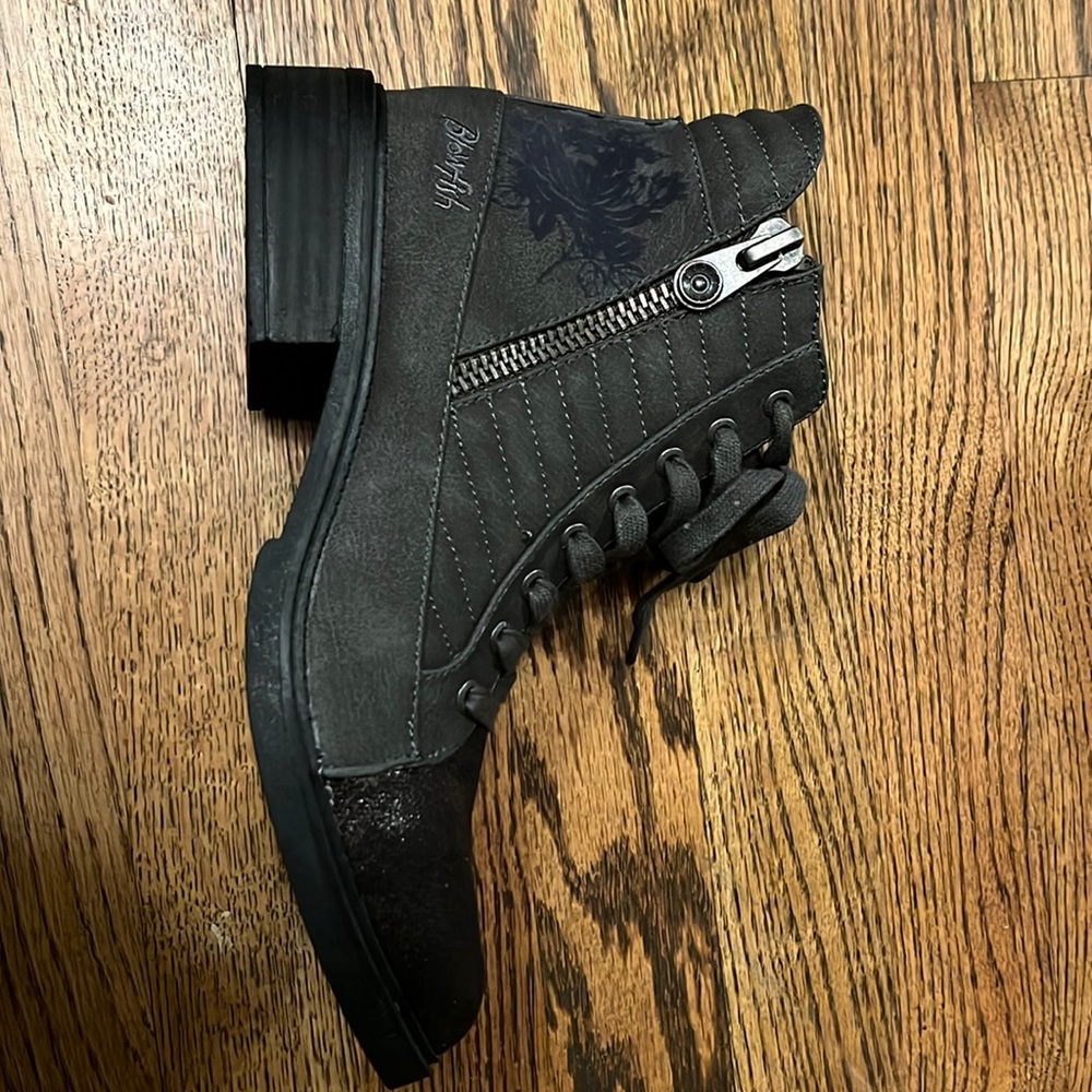 Ankle bootie with shimmer toe brand new in the box